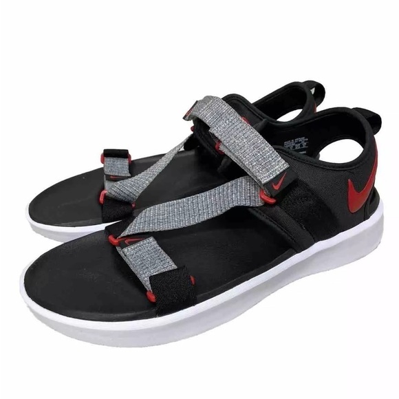 Nike Vista Men Sandals Size 11 Black/White/Wolf Grey/University Red DJ6606-002